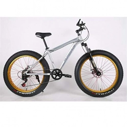 Bbhhyy vélo Large Tire Mountain Bike, 26 Pouces en Alliage D'aluminium De Vélos Écarquilla Pneus 4.0 Vitesse VTT (Color : Silver)
