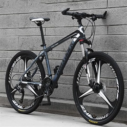 Lazzzgua vélo Lazzzgua Mens Mountain Bike, 21 Speed 3-Spoke Bicycle with 17-inch Frame 26-inch Wheels with Disc Brakes Dual Disc Brake Fitness Bike for Men and Women