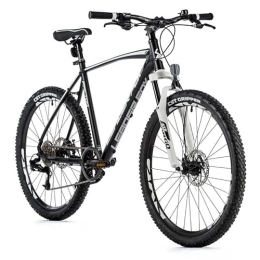 Leaderfox Vélos de montagnes Leader Fox Factor Vélo de montagne en aluminium 8 vitesses avec freins à disque Rh 46 cm Noir et blanc