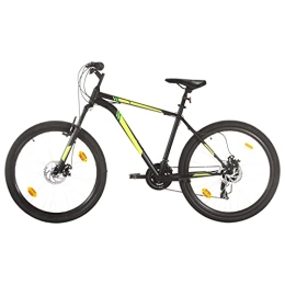 Leepesx vélo Leepesx Vélo de Montagne 21 Vitesses Roues de 27, 5 Pouces 50 cm Noir, VTT 27.5" Vélo pour Adulte Freins à Disque