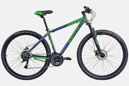 Legnano Vélos de montagnes Legnano ANDALO, VTT 29 pouces pour homme, gris mat, bleu et vert, 50