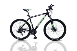 LEONX Vélos de montagnes Leonx Vélo de montagne 27, 5 roues Cadre 18 pouces Noir et vert Fourches à blocage hydraulique 24 vitesses (vert)
