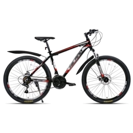 LIANAI Vélos de montagnes LIANAI zxc Bikes 26 pouces 21 vitesses alliage d'aluminium fourche suspension vélo double frein à disque VTT et garde-boue (couleur : rouge)