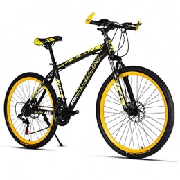 LLKK vélo LLKK Vélo de montagne pour adulte et adulte - 66 cm - Cadre en acier rigide - Cadre de 43, 2 cm - Double frein à disque et suspension avant - Pour femme et homme