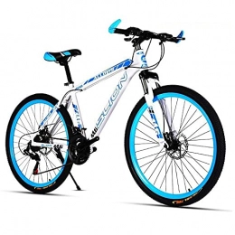 LLKK vélo LLKK Vélo de montagne pour adulte et jeune adulte - 66 cm - Cadre en acier carbone de 43, 2 cm - Frein à double disque à suspension avant - Pour femme et homme