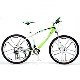 LLKK vélo LLKK Vélo de montagne pour adultes et hommes - VTT de 66 cm - Cadre en acier au carbone - Double frein à disque et suspension avant - 21, 24 et 27 vitesses - Pour homme et femme
