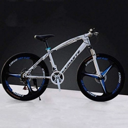 MJY Vélos de montagnes MJY Vélo 26 pouces VTT, vélo à queue dure en acier à haute teneur en carbone, vélo léger avec siège réglable, frein à disque double, fourche à ressort, H, 24 vitesses 6-11