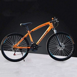 MJY Vélos de montagnes MJY Vélo 26 pouces VTT, vélo à queue dure en acier à haute teneur en carbone, vélo léger avec siège réglable, frein à double disque, fourche à ressort, F, 24 vitesses 6-11