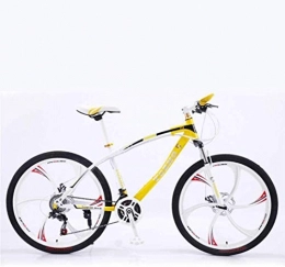 MJY Vélos de montagnes MJY Vélo, VTT 24 pouces, vélo arrière souple en acier à haute teneur en carbone, frein à double disque, vélo à vitesse variable pour étudiant adulte 7-10, 30 vitesses
