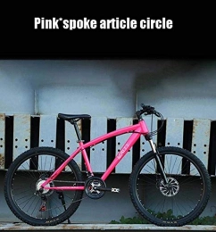 MYPNB Vélos de montagnes MYPNB BMX Adulte 24 Pouces VTT, Double Disque de Frein vélo à Vitesse Variable, Plage de motoneige vélo, en Alliage d'aluminium 5-25 (Color : Pink, Size : 24speed)