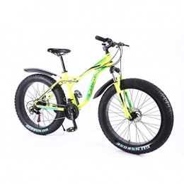 MYTNN vélo MYTNN Fatbike 26" 21 vitesses Shimano Style 2020 Fat Tyre VTT 47 cm RH Snow Bike Fat Bike (Jaune)
