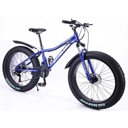 MYTNN vélo MYTNN Fatbike Nouveau style 26" 21 vitesses Shimano Fat Tyre VTT 47 cm RH Snow Bike Fat Bike (Bleu)