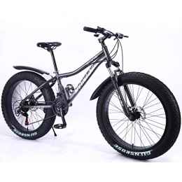 MYTNN Vélos de montagnes MYTNN Fatbike Nouveau Style 26" 21 vitesses Shimano Fat Tyre VTT 47 cm RH Snow Bike Fat Bike (gris)