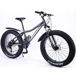 MYTNN Vélos de montagnes MYTNN Fatbike Vélo de montagne 26" 21 vitesses Shimano Fat Tyre 47 cm RH Snow Bike Fat Bike (Gris)