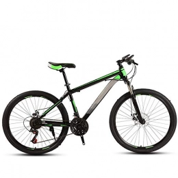 ndegdgswg Vélos de montagnes ndegdgswg VTT 24 / 26" noir et vert, amortisseur unique pour adultes, tout-terrain, vitesse variable, voiture de sport, vélo de 66 cm, 30 vitesses