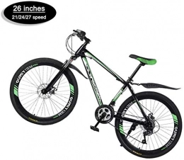 NENGGE vélo NENGGE VTT 26 pouces avec double disque de frein, VTT adulte, Semi-rigide vélo avec siège réglable, acier épaissie cadre carbone roue à rayons (Color : 26inch)