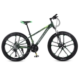 NYASAA vélo NYASAA Vélo de Montagne, vélo de Montagne à 26 Roues, Cadre en Acier à Haute teneur en Carbone, pneus Anti-dérapants résistants à l'usure, adaptés aux Sorties, Sports (Green 26)