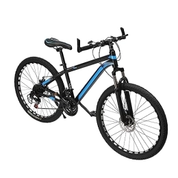 panfudongk vélo panfudongk VTT 26 pouces, freins à disque, dérailleur à 21 vitesses, suspension complète, vélo pour homme et femme – Noir bleu, acier au carbone Vélo homme et garçon