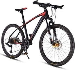 QXX Vélos de montagnes QXX 26inch 27 Vitesses Mountain Bikes, Double Frein à Disque Hardtail VTT, Hommes Femmes Adultes Tout-Terrain VTT, Missing & Guidon (Color : Red)