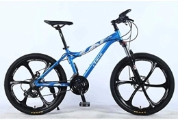 Aoyo vélo Route bleue vélo, 24 pouces 24 vitesses VTT for adultes, Suspension avant Roue Femme hors route étudiant adulte Shifting vélo, léger en alliage d'aluminium Full Frame (Color : Blue)
