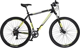 Rucanor Vélos de montagnes Rucanor Lux 29 pouces 48 cm pour homme 21G Frein à disque mécanique Noir / jaune