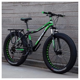 RYP Vélos de montagnes RYP Vélos de Ville VTT Fat Tire Bike Adulte Vélos de Route Vélos Plage Motoneige de vélos Hommes Femmes BMX Suspendu (Color : Green, Size : 26in)
