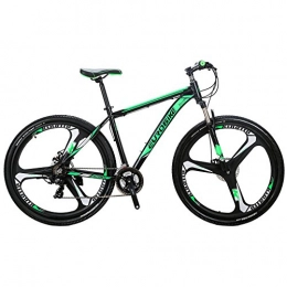 SL Vélo de montagne X9 - Vert - 29 pouces - 3 rayons - Suspension - Vélo de montagne