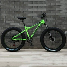 Bbhhyy Vélos de montagnes Snow Mountain Bike, 4.0 Épais Surdimensionné Pneus Vélo Double Shock Absorption Large Pneu VTT (Color : Green, Size : 24inch)