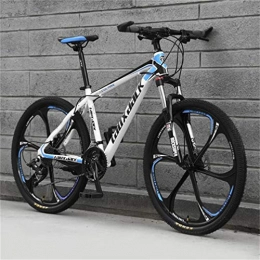 Tbagem-Yjr vélo Tbagem-Yjr Vélo De Montagne for Adultes, Hommes Hors Route VTT 26 Pouces Vélo Double Suspension (Color : White Blue, Size : 21 Speed)
