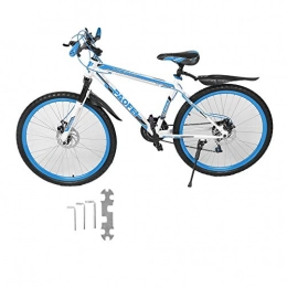 Triamisu Vélos de montagnes Triamisu VTT 66 x 43 cm à disque avant et arrière 30 cercles à vitesse variable VTT vélo de course – Blanc et bleu