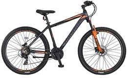 UMIT Vélos de montagnes Umit Mirage vélo Mixte Adulte, Noir-Orange, 27, 5" T.20