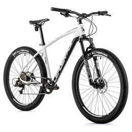 Leaderfox Vélos de montagnes Velo Musculaire VTT 27, 5 Leader Fox Zero 2023 Blanc-Noir Mat 9v Cadre 18 Pouces (Taille Adulte 170 à 178 cm)