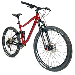 Leaderfox Vélos de montagnes Velo Musculaire VTT Leader Fox 29 Trion 2023 Tout Suspendu Homme Rouge Tigre 10v (Cadre 19, 5" - h50cm - l - pour Adulte de 178cm à 185cm)