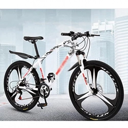 FBDGNG Vélos de montagnes VTT 26 pouces - Vélo urbain de ville - 21 / 24 / 27 vitesses - Double frein à disque - Pour homme et femme - Taille : 21 vitesses, couleur : noir