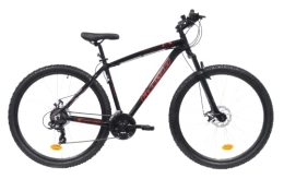 EDEN Bikes vélo VTT 29'' Cadre Alu - FT - 21 VIT - Shimano - X2 Discs - Poignées Gâchettes Potence Headset - Noir / Stickers Rouge