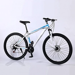 LiuWHweiXunDa Vélos de montagnes VTT de 29 pouces, 27 vitesses, VTT en alliage d'aluminium, fourche avant antichoc, double frein à disque, portable antidérapant pour adultes (couleur : blanc)