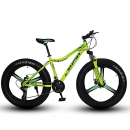 TAURU Vélos de montagnes VTT de 66 cm, vélo de neige, vélo de route, VTT à gros pneus pour adultes, vélo de trail à 21 vitesses, cadre en acier à haute teneur en carbone, double suspension complète à double disque (jaune1)