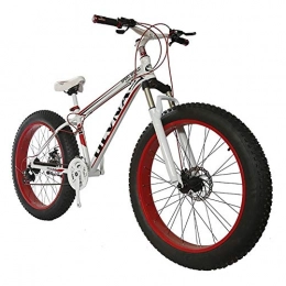 LYRWISHJD Vélos de montagnes VTT dur de TAI en acier au carbone Outroad Vélos Vélos Cyclisme sur route avec siège réglable et VTT vélo avec 10 Cutter roue for unisexe Étudiant extérieur ( Color : White red , 速度 Speed : 21 Speed )