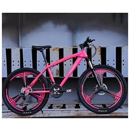 SHANRENSAN vélo VTT pour adulte - Vélo tout-terrain avec vitesse variable - 24 pouces - 26 pouces - Vélo d'amortissement - Vélo de plein air - Montagne hors route (rose, 26 pouces)