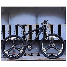 SHANRENSAN vélo VTT pour adulte - Vélo tout-terrain avec vitesse variable - 24 pouces - 26 pouces - Vélo d'amortissement - Vélo de plein air - Montagne, tout-terrain (noir, 24 pouces)