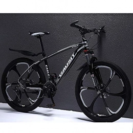 JUZSZB vélo VTT pour Adultes, Vélo de montagne en alliage d'aluminium de 26 pouces 27 vitesses vélo d'absorption des chocs hors route B noir et blanc