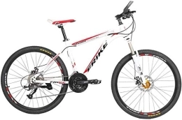 WEN Vélos de montagnes VTT, Vélo de Route, Queue Dur vélo, 26 Pouces vélo, en Acier au Carbone for Adultes vélo, 21 / 24 / 27 Speed ​​Bike, Vélo coloré (Color : White Red, Size : 24 Speed)