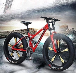 baozge vélo Vélo 26 pouces vélo de montagne pour les adolescents d'adultes hommes et femmes cadre en acier à haute teneur en carbone queue souple double suspension frein à disque mécanique roues en alliage d'alum
