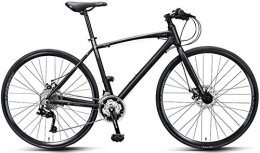 NOLOGO Vélos de montagnes Vélo 30 Vitesse Route, Adulte vélo de Banlieue, Route Aluminium léger vélo, 700 * Roues 25C, Vélo de Course avec Double Disque de Frein (Color : Black)