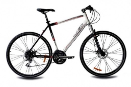 Unbekannt Vélos de montagnes Vélo cross homme de 28 KCP Cross Moto Vélo Urbano Cross Line 1.0 en aluminium avec 24 g Acera Blanc Noir – 71, 1 cm (28 pouces)