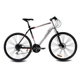 Unbekannt Vélos de montagnes Vélo cross homme de 28 KCP Cross Moto Vélo Urbano Cross Line 1.0 en aluminium avec 24 g Acera Blanc Noir – 71, 1 cm (28 pouces)