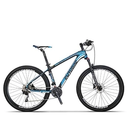 XDOUBAO Vélos de montagnes Vélo d'appartement pour vélo de montagne, vélo à domicile, vélo de montagne, vélo de montagne, poids léger, 27 / 30 vitesses, roue de 27, 5 pouces, frein à disque hydraulique, vélo MTB-30 vitesses, bleu