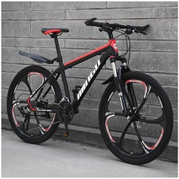 SAFT Vélos de montagnes Vélo de Montagne 26 Pouces, Freins à Disque Hardtail MTB, Trekkingrad for Hommes Vélo de vélo, Vélo de Montagne Plein de Printemps (Color : 27Speed, Size : Black Red 6 Spoke)
