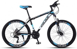 baozge vélo Vélo de montagne adulte 24 vitesses vitesse voyage vélo 26 pouces hommes et femmes vélo VTT double frein à disque cadre en acier à haute teneur en carbone grand vélo de vélo en plein air (bleu)-Bleu