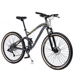 Bananaww Vélos de montagnes Vélo de montagne de 69, 1 cm à suspension complète pour homme, VTT vélo de trail à double disque avec acier à haute teneur en carbone, 9 / 10 / 11 / 12 vitesses